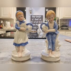 Dutch Boy and Girl Deville Porcelain Figurines